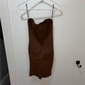 Forever 21 Strapless Brown Dress